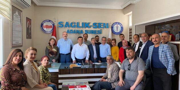 Adana’nın önde gelen Gazetecileri Sağlık- Sen Adana Şubesinde bir araya geldiler.
