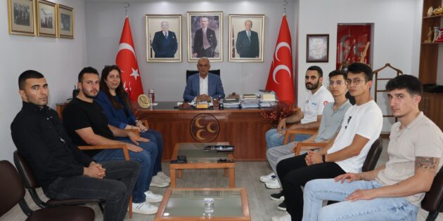 MHP Adana İl Başkanı Yusuf Kanlı, Adana Ülkü Ocakları KAAN Teknoloji Kulübü yönetimini misafir etti