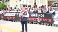 EĞİTİM-BİR-SEN ADANA ŞUBESİ EĞİTİMCİYE ŞİDDETE KARŞI İŞ BIRAKTI